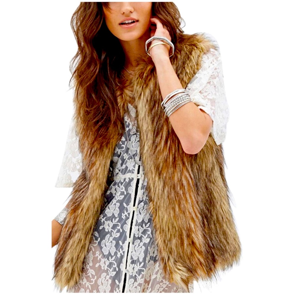Womens Faux Fur Vest